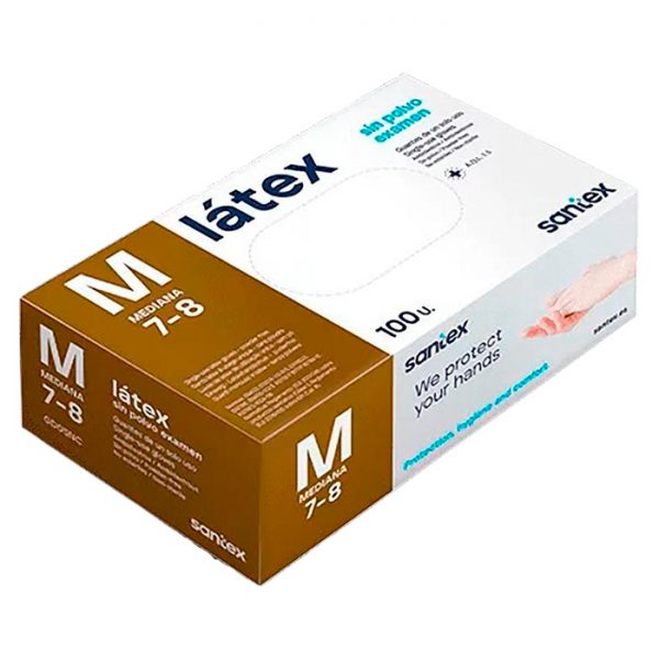 Guantes de Latex santex sin polvo (100uds)