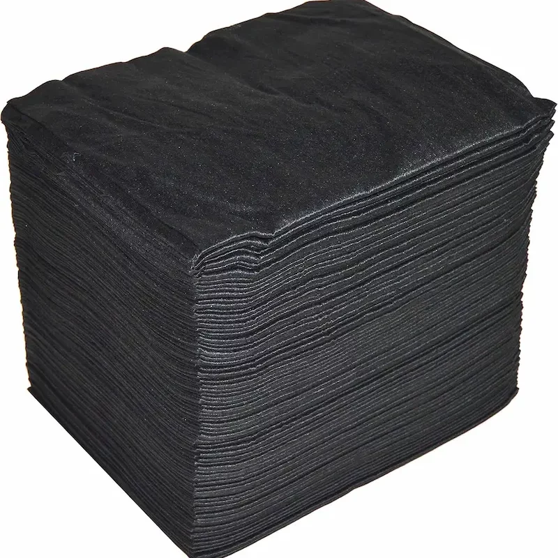 Toalla Spun lace 40x80cm negra (100uds)