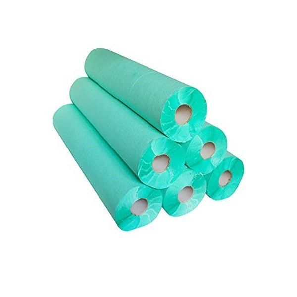Papel de camilla parafinado tela extra verde 2,300kg (6rollos)