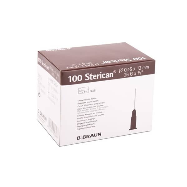 Aguja hipodérmica Sterican 0,45x12mm 26G 1/2. (100 uds)