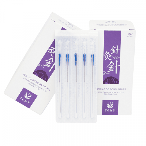 Aguja Acupuntura 0,30x75mm con tubo (100uds)