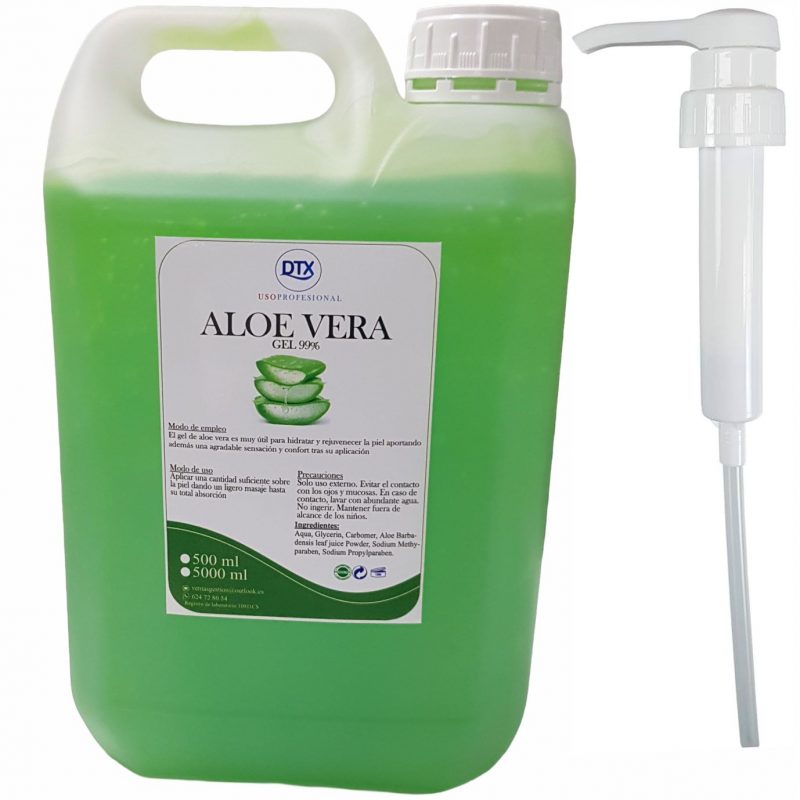 Gel Aloe Vera 99% con dosificador 5000 ml
