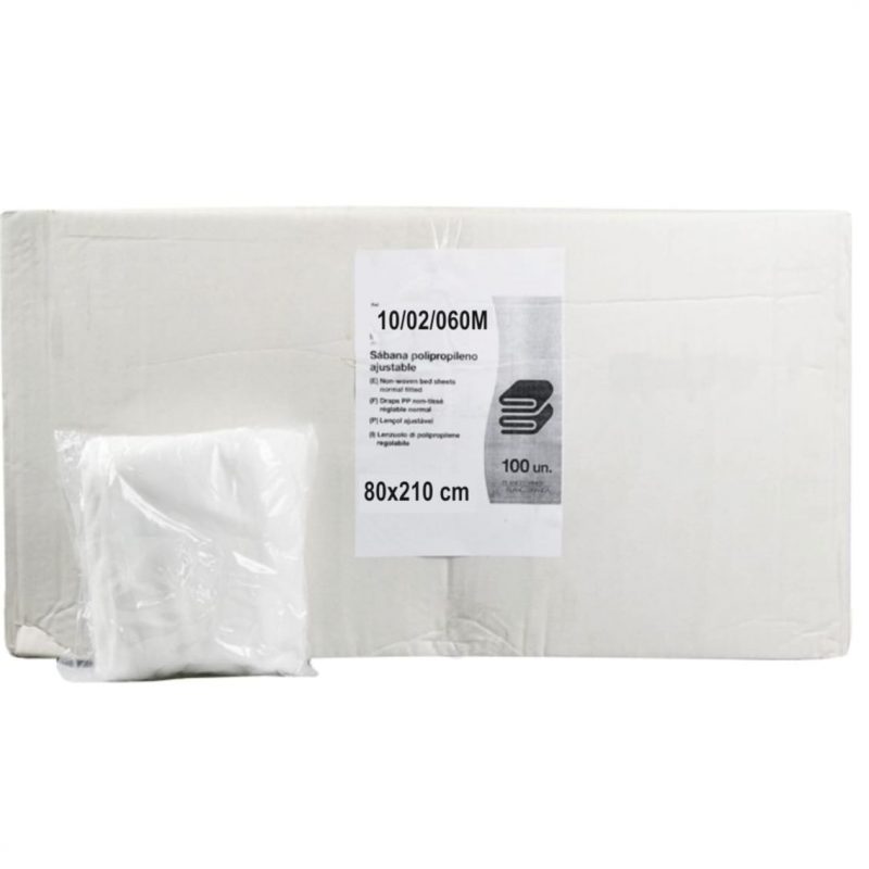 ¡Formato ahorro! Sabana Cubrecamilla Ajustable 80x210cm 28gr (100uds)