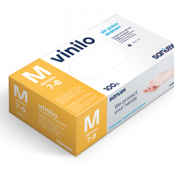 Guante Vinilo Sin Polvo Santex 100uds