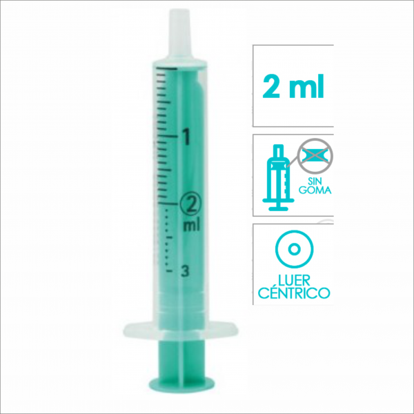 Jeringa B.Braun Injekt 2 ml de 2 cuerpos Luer. Caja de 100